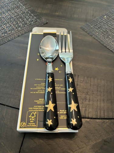 Pottery barn Disney school Lunch Holiday Halloween Star Gold party Utensil Set , - Picture 12 of 24