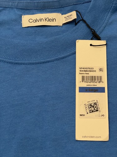 Camiseta Calvin Klein Para Hombre Calce Relajado Logotipo Estándar Cuello Redondo Mangas Cortas XL - Imagen 4 de 6