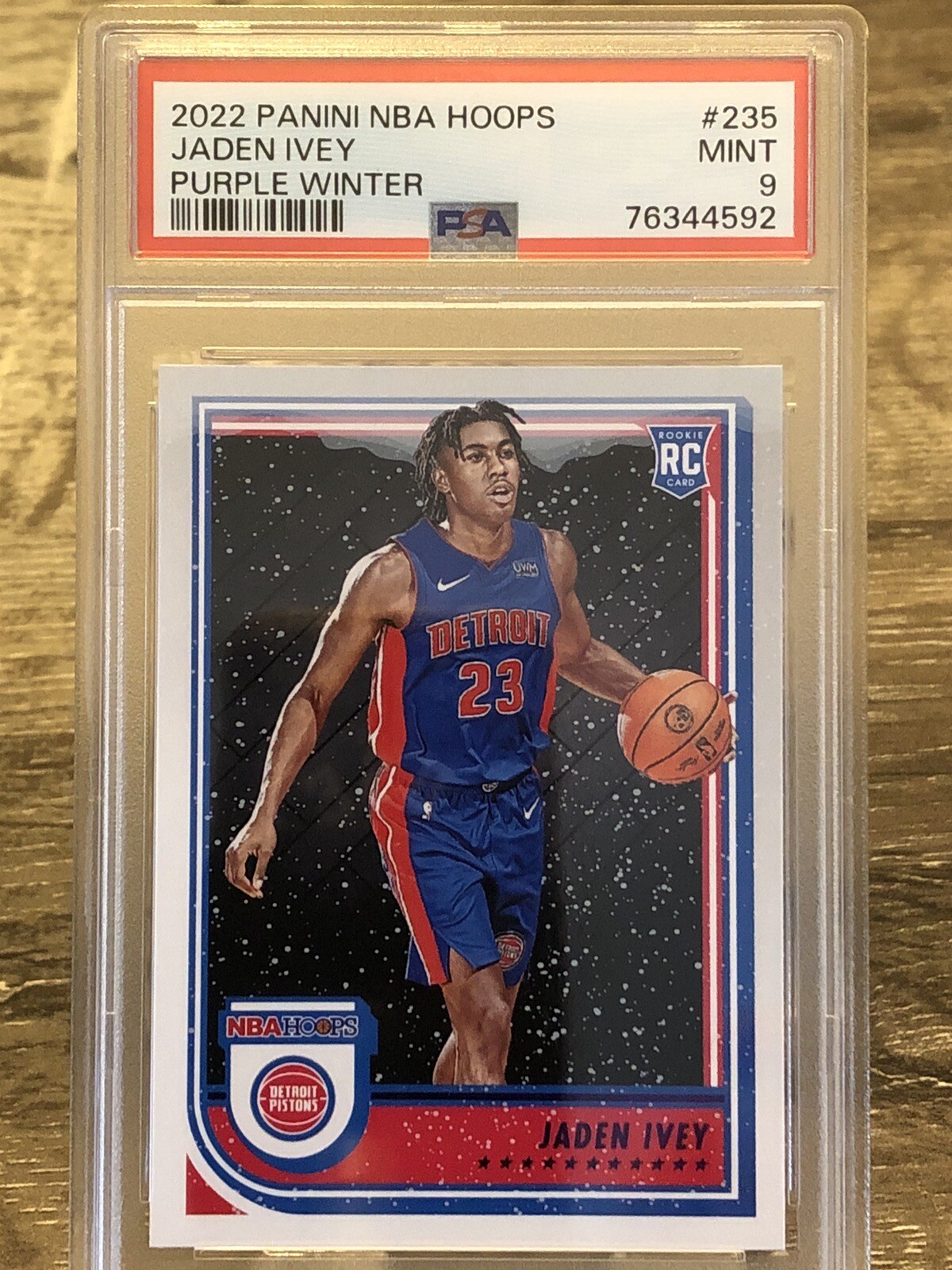 2022-23 Panini Hoops Jaden Ivey Purple Winter #235 PSA 9 Mint