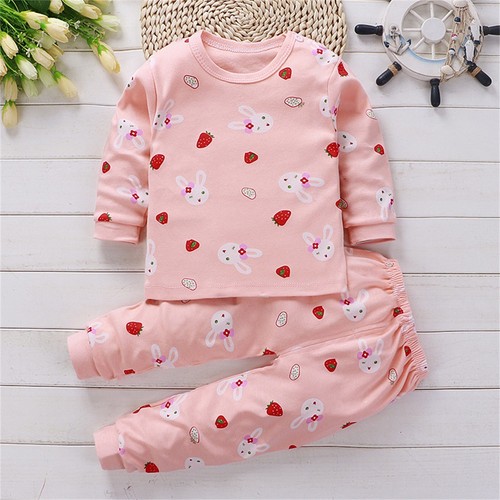 Winter Fall Toddler Girls Long Sleeved Cat Print Tops And Pants For 0-7 Years - Picture 13 of 28