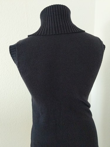 Damen Kleid Rollkragen ärmellos blau Größe M/L - Bild 4 von 6