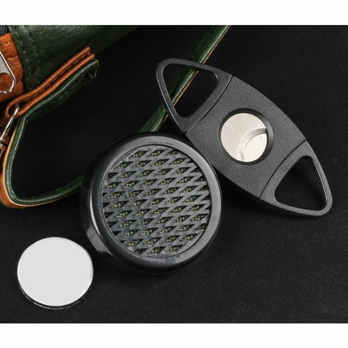 Premium PU Leder Reise Zigarre Humidor Etui Tasche mit Luftbefeuchter und Cutter - Bild 9 von 9