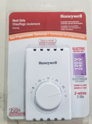 Old Stock Honeywell 2-wire Electric Heat Only Thermostat CT410A for sale  online | eBay