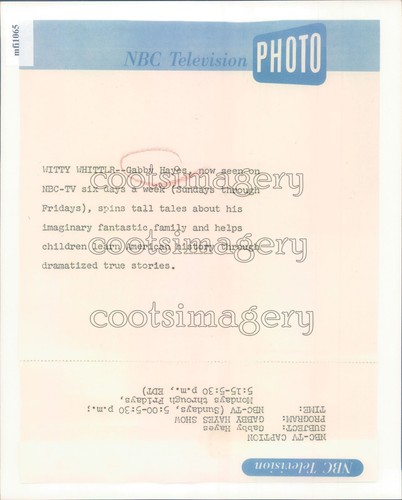 Press Photo Gabby Hayes on His TV Show 1950s - Picture 2 of 2