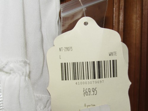 Altar'd State White Cotton Crochet Tunic Mini Dress Sleeveless Boho Womens L - Picture 10 of 14