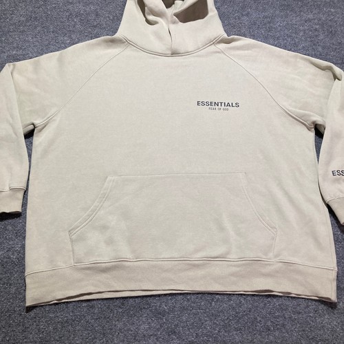 Felpa con cappuccio Fear Of God ESSENTIALS uomo L scritta preppy hipster cotone casual uomo - Foto 3 di 16