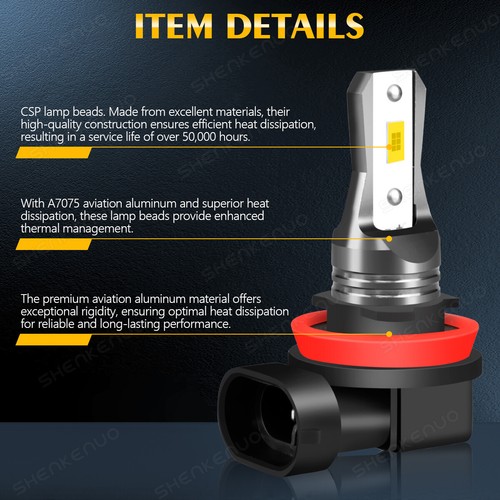 For Nissan Versa 2007-2018 LED Headlight Bulb High Low Beam H4+H11 Fog Light P4C - Picture 15 of 17