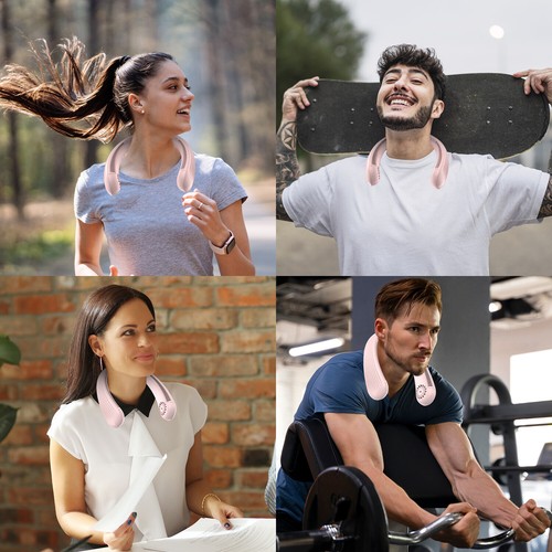 Portable USB Fan Hanging Neck Fan Cooling Air Cooler Little Electric Fan Outdoor - Picture 28 of 76