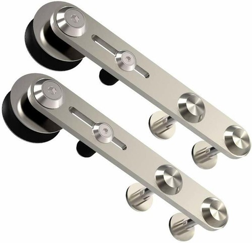 4-16FT Stainless Steel Sliding Barn Door Hardware Closet Track Kit for Wood Door - Picture 289 of 289