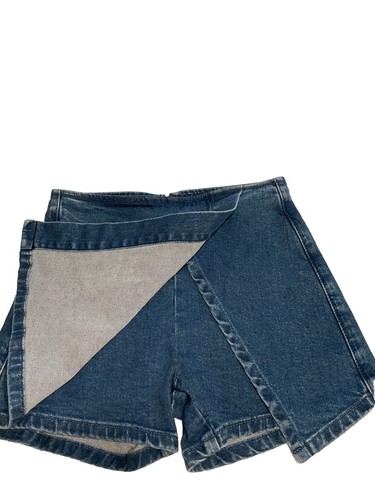 AQUA GIRLS Asymmetrical Denim Skort Skirt Blue Shorts Wrap Quality Girls 10 - Picture 2 of 6