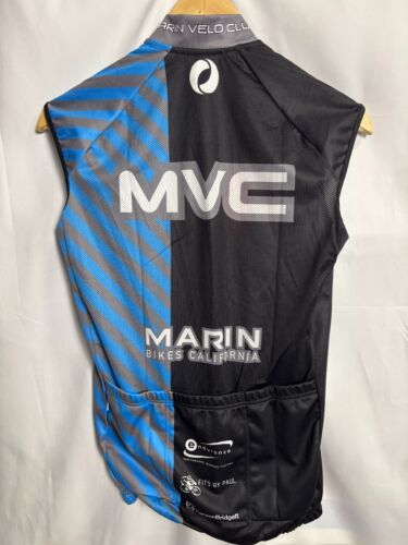 Capo Cycling Vest Mens Small Sleeveless Jersey S Black Blue Marin Velo Club NEW - Picture 2 of 3