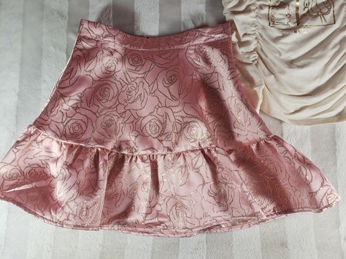 Girls Disney Princess Belle 2pc Top Skirt Set Disney Store Size 5/6 Sparkle Rose - Picture 4 of 14