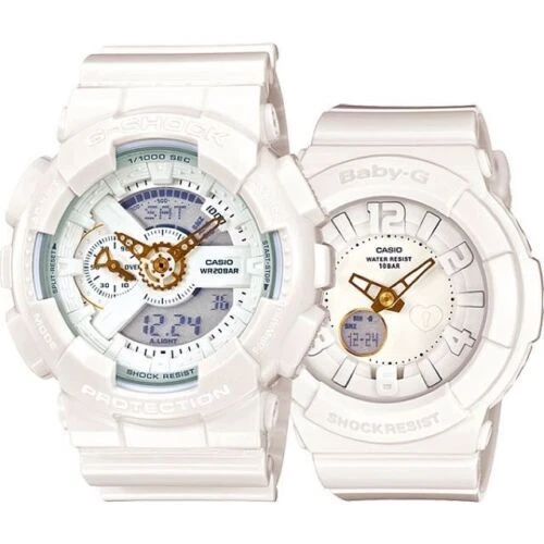 LOV 11A 7A CASIO G SHOCK X LOVERS SET 2011 GLOSSY WHITE GA110 MODEL