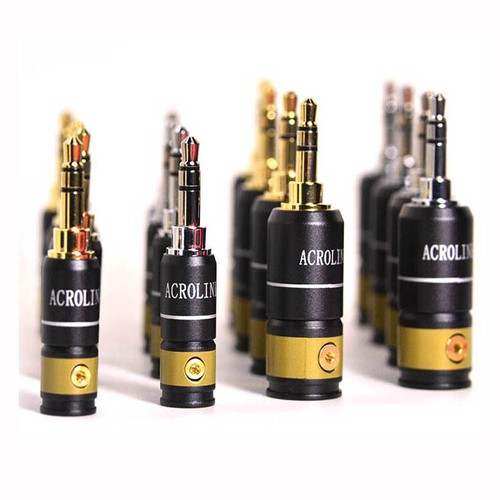 Enchufe conector para auriculares de 1/8" 3,5 mm estéreo macho chapado en oro para cable de 4-7 mm - Imagen 6 de 8