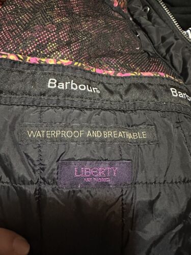 Ladies Barbour Liberty Fabric Winter Puff Jacket Size UK 14 US 10 *No Belt - Picture 8 of 9
