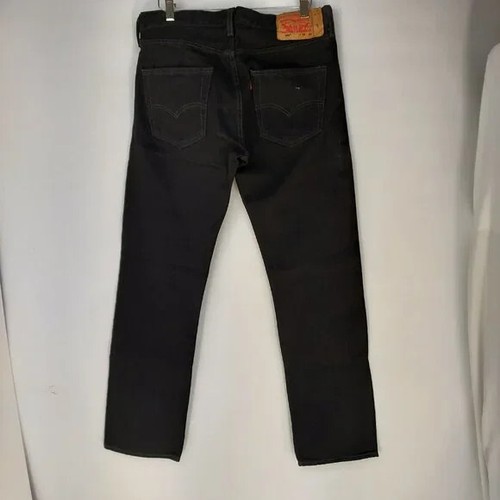 "LEVI'S" SCHWARZE 501 JEANSHOSE MIT KNÖPFEN 100% BAUMWOLLE GR: 32/30 NEU OHNE ETIKETT - Bild 5 von 9