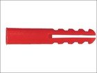 Rawlplug Raw67134 Red Plastic Plugs Screw Size No.6-12 10 X Card of 100