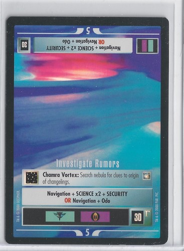 Star Trek CCG Foil Card Investigate Rumors STCCG LP SKC