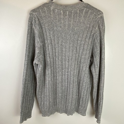 Suéter gris de mezcla de algodón Haggar para hombre talla grande - Imagen 2 de 6