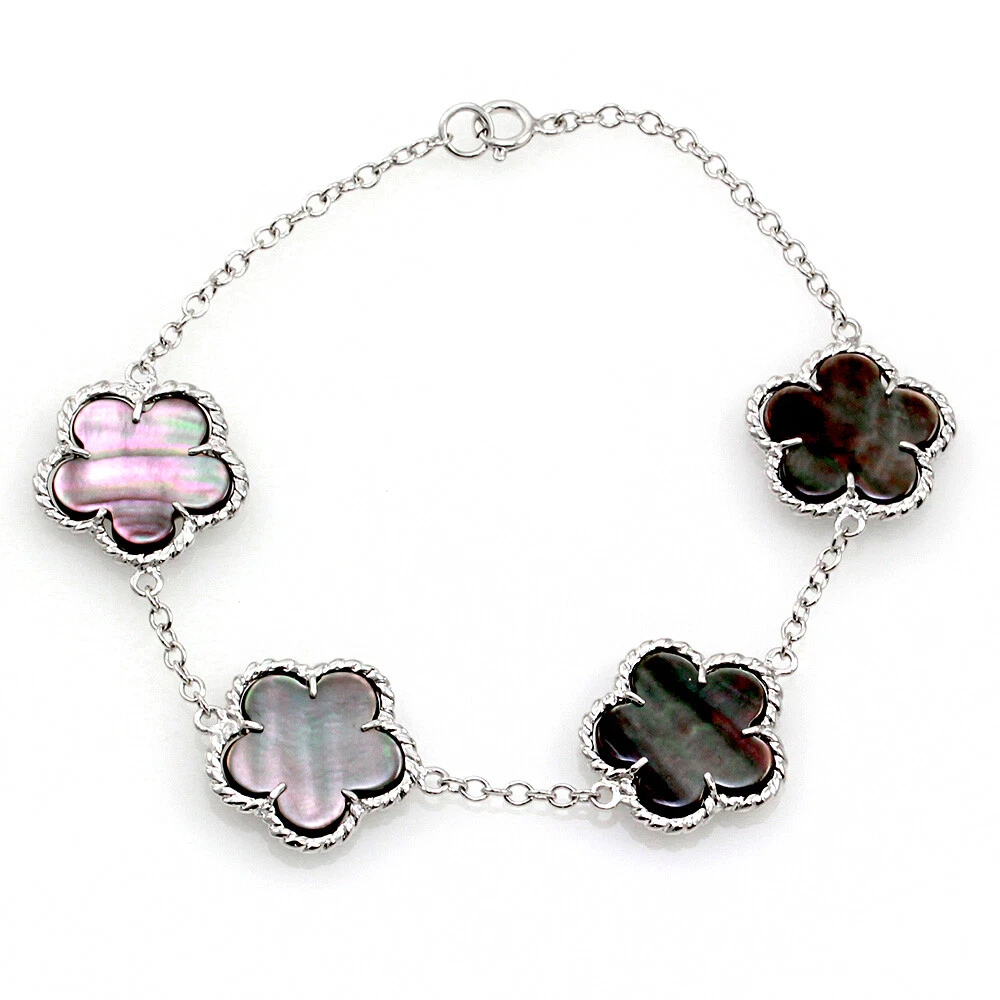 Mother of pearl bracelet clover deals