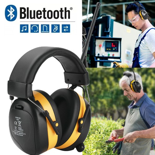 Bluetooth Headphones FM Radio Headphone Ear Safety Earmuffs for Mowing Work - Picture 2 of 14