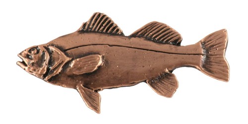 Pin o imán refrigerador Creative Pewter Designs Calico Bass para peces, S014 - Imagen 4 de 9