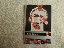 Leaf 1992 / MLB "DAVE OTTO" #218 Cleveland Indians Trading Card RARE MISCUT!