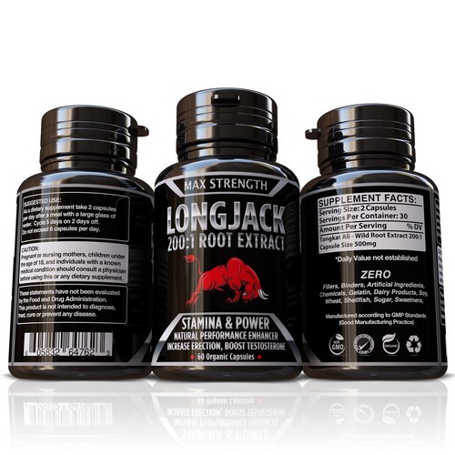 TONGKAT LONGJACK SUPPLEMENT Strongest Pure Root 200:1 Extract Veg Caps 60 Pills - Picture 2 of 9