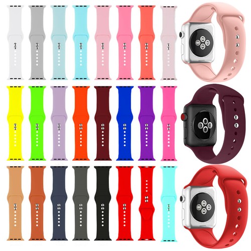 Correa de reloj deportivo de silicona con correa de 38-45 mm para Apple Watch iWatch Series 76/5/4/3/2 - Imagen 12 de 35