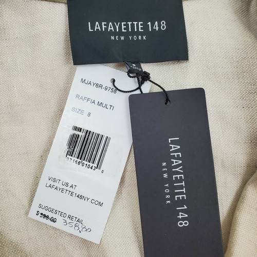 Blazer de lino a rayas Mariette 148 Nueva York para mujer Lafayette 148 talla 8 $598 - Imagen 10 de 10