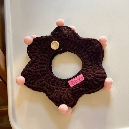 Cute Cat Dog Decoration Knitted Scarf, Cute Knitted Cookie Collars for Puppy - Picture 8 of 9