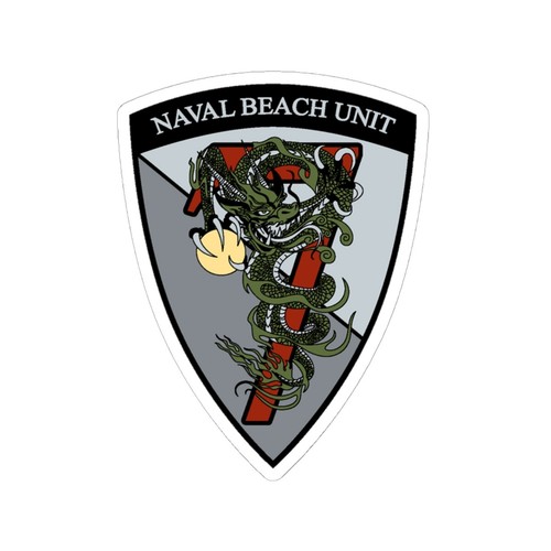 Naval Beach Unit 7 v2 Shield (U.S. Navy) STICKER Vinyl Kiss-Cut Decal - Picture 20 of 25