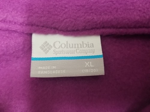 Columbia Sweater Girl's XL (18/20) Pink 1/4 Snap Fleece Pull-Over - Picture 3 of 3