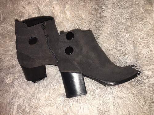 Alberto Fermani Tortora ANTRACITE Suede Bootie SZ 39 NEW - Picture 7 of 7