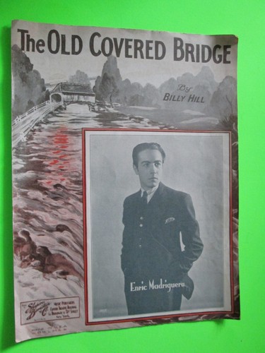 The Old Covered Bridge Billy Hill 1934 Vintage Sheet Music Ukulele Piano - Picture 7 of 12
