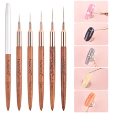KADS Nail Art Acrylic Liner Brush Wood Handle Drawing Painting Line Manicure Pen