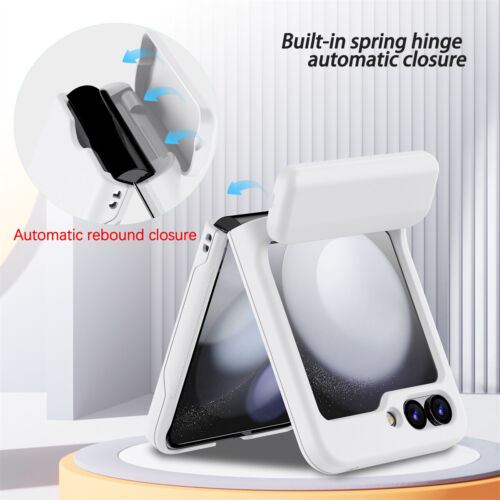 For Samsung Galaxy Z Flip 6 5 4 3 Hybrid Shockproof Card Slot Hinge Protect Case - Picture 31 of 71