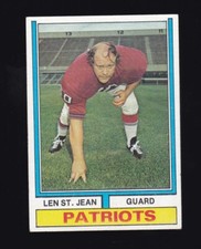 1974 Topps Len St. Jean #103 New England Patriots