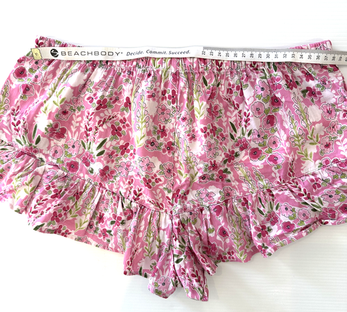 Peter Alexander Pink Floral Cotton PJ Set Size M Elastic Waist Adjustable Straps - Picture 20 of 24