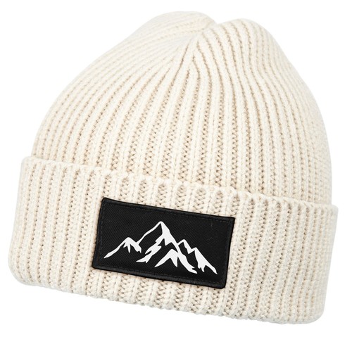 Damen Beanie Outdoor Patch Berge Wnadern Aufdruck Print Wintermütze Strickmütze - Bild 9 von 9