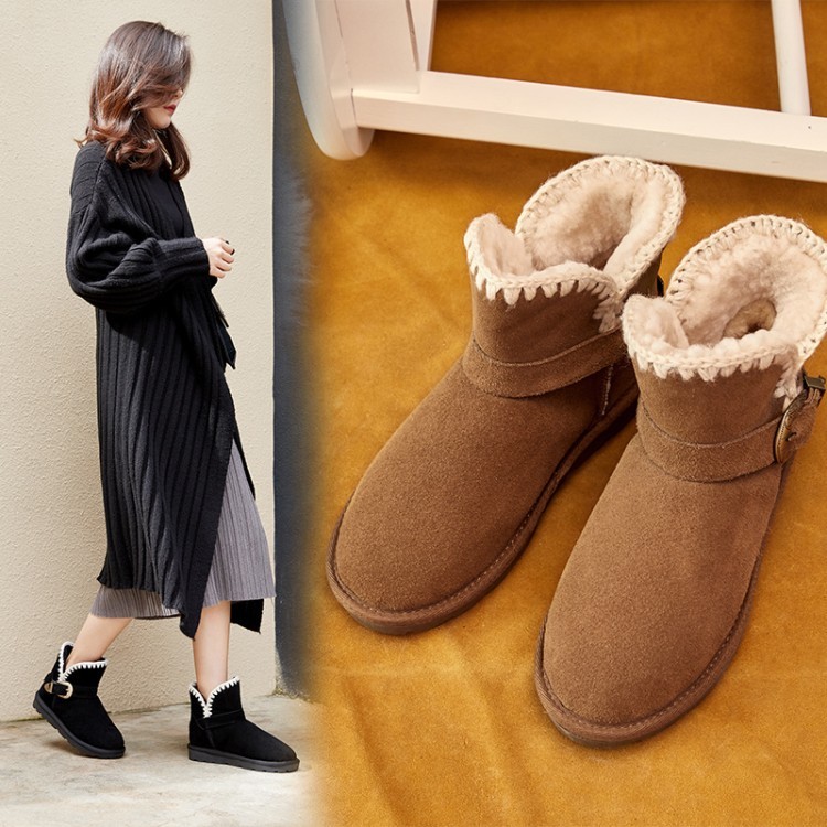 Para Mujer y Dama de Moda de Cuero de Gamuza Hebilla Correa De Invierno botas De Nieve Zapatos omcic Para Mujer y Dama de Moda de Cuero de Gamuza Hebilla Correa De Invierno botas De Nieve Zapatos omcic
