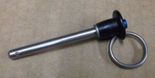 410K14 Ball Lock Pin, Button Handle,1/4" Pin Dia. 2" Grip Length, (Pack of 2) 