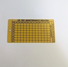 *SPECIAL CLEARANCE* 10 x Fire Extinguisher Test Tag & Ring