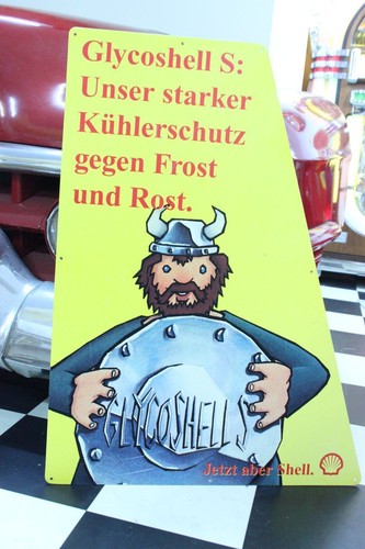 Reklameschild SHELL Glycoshell Kühlerschutz Wickinger linke Version - Bild 4 von 5