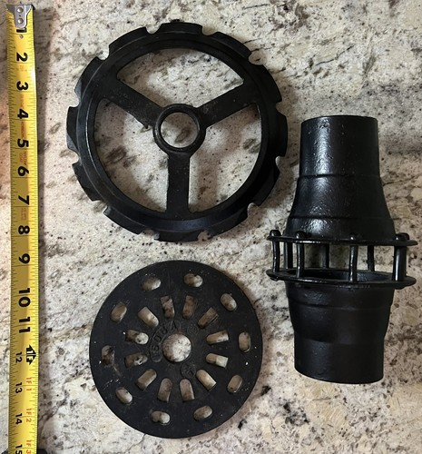 Antique Industrial Steampunk Cast Iron Gear Sprocket Lamp Base Parts Metal Art - Picture 2 of 12