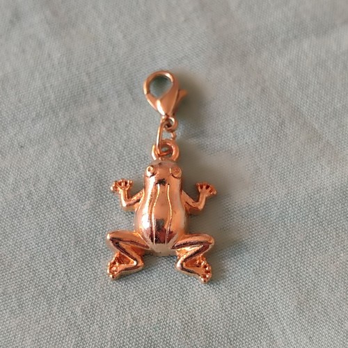 Goldfarben Frosch Kröte Anhänger Armband Hänger Charm Amphibie  - Bild 1 von 5