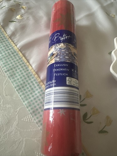 Einweg-Tischläufer - Weihnachten - 30x480 cm - weinrot/gold NEU/OVP DUNI Sterne - Bild 1 von 6