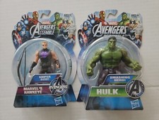 NEW MARVEL AVENGERS ASSEMBLE SNIPER BOW HAWKEYE & INCREDIBLE HULK FIGURES! a115