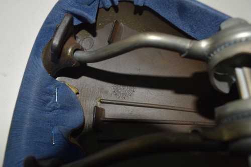MOTOBECANE Touring Saddle Seat suede blue vintage Stamped 1985 155x275mm NOS - Picture 8 of 12