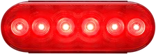Optronics STL-12RB LED Fleet Red Stop/Turn/Tail 6 inches Oval, 6 LED light only